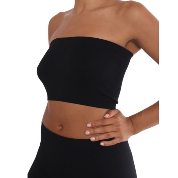 (NEW) Non-slip Stretchy Seamless Active Flexible Womens Band Tube Crop Top/Olive - Picture 7 of 10